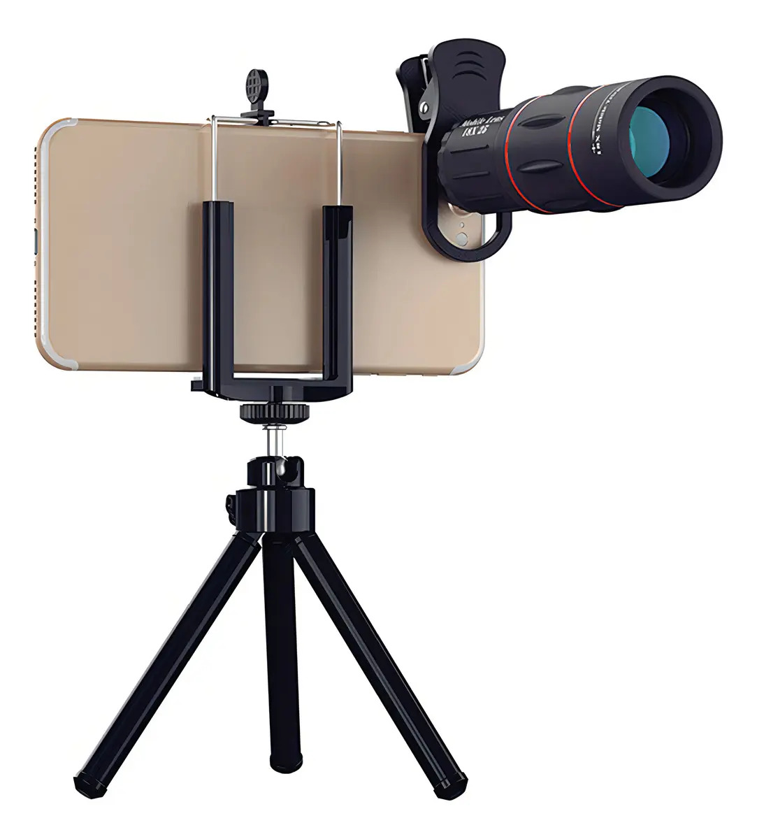 Lente Telescópica para Móvil CORTES 18x25 con Clip, Zoom Óptico