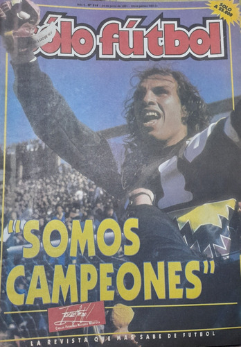 Solo Futbol 314 Boca Campeon Clausura 1991,poster Sarmiento