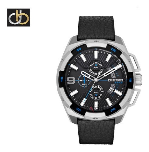 Relógio Diesel Dz4392 Heavyweight Aço C/ Pulseira De Couro