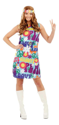 Fun Shack Groovy Disfraces Para Mujer Retro Halloween 60s Di