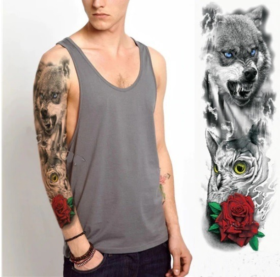 Tatuagem Temporaria Masculina Lobo , Tatuagens Temporárias
