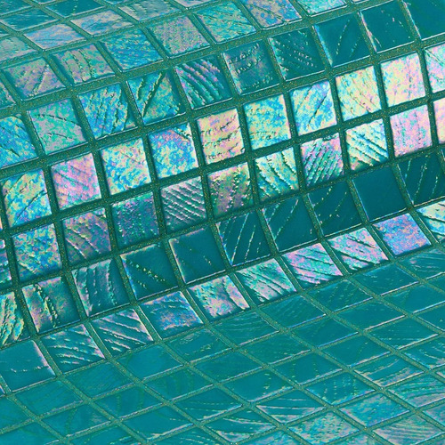 Mosaico De Vidrio Piscina Azul Irazu 2.5x2.5 Europeo Cj=2m² 