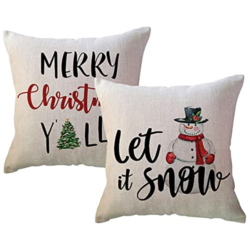 Fundas De Almohada  Merry Christmas Y'all  De 20x20 Pul...