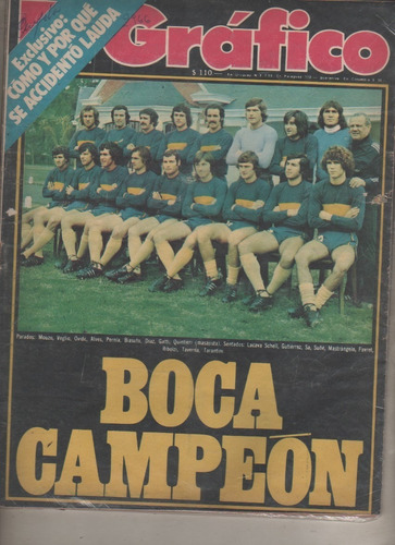 Revista El Grafico Nº 2966 - Boca Campeon - Año 1976