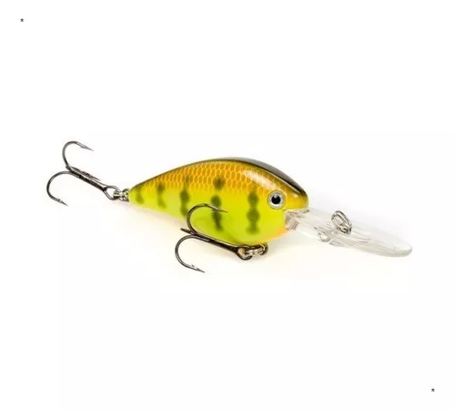 Señuelo de pesca Strike King KVD 1.5 FLAT SIDE CRANKBAIT color chart perch  con 2 ganchos de 6cm x 10g para profundidad máxima de 2.6m