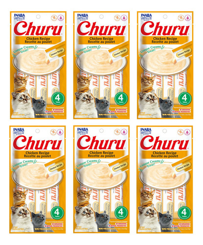 Churu Snack Húmedo De Pollo Para Gatos Pack X6