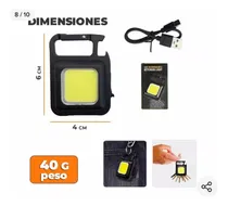 Comprar Linterna Recargable Led Cob Luz Potente Llavero Multiuso 