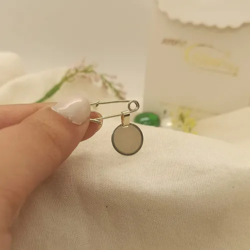 Prendedor Plata 925 Alfiler Gancho Medalla Grabada Bautismo