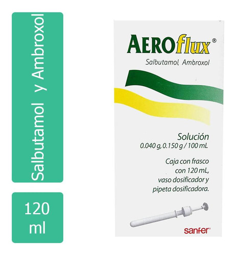 Aeroflux Solución Caja Con Frasco Con 120 Ml Dosificador Y P