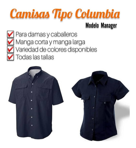Camisas Tipo Columbia Para Uniformes 