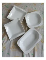 Comprar Platos Hondos Blancos. Set 4. Cuadrado, Ovalado, Rectangular
