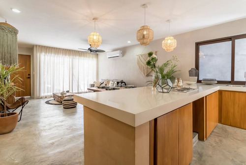 Imagen 7 de 19 de Departamento Con Estilo Rústico En Tulum P2731