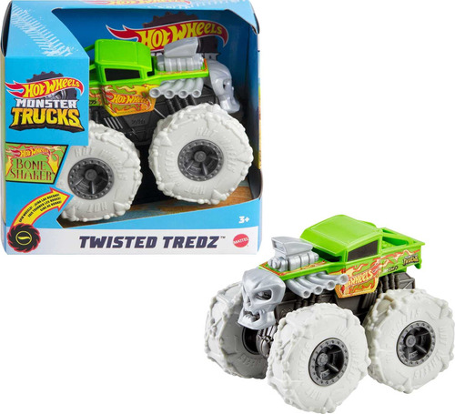 Hot Wheels Monster Trucks Twisted Tredz Vehicles, Camión D.