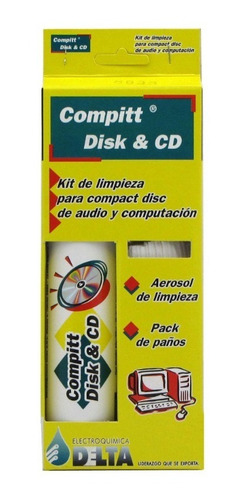 Compitt Disk Kit De Limpieza Cd Audio Computación Delta 