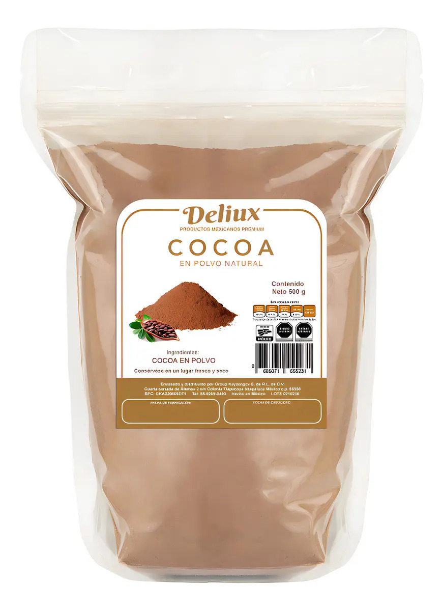 Cacao En Polvo Cocoa 100% Natural 500g