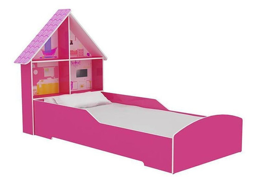 Cama Infantil Menina Baby Casinha Especial Rosa