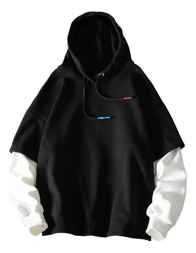 Sudadera Con Capucha Y Bloques De Color Para Hombre - Trendy