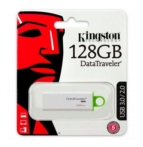 Pendrive Kingston Usb Dtig4 128gb 3.0 Datatraveler I G4 Red