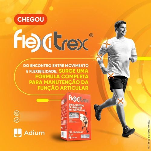 Flexitrex Colágeno Tipo 2 60caps - Adium Sabor Sem Sabor