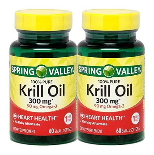 Spring Valley - Aceite De Krill 300 Mg, Omega-3, 120 Capsul