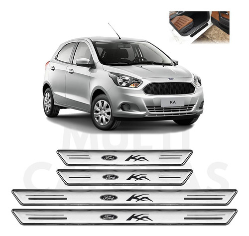 Soleira Premium Ford Ka A 2021 Prata