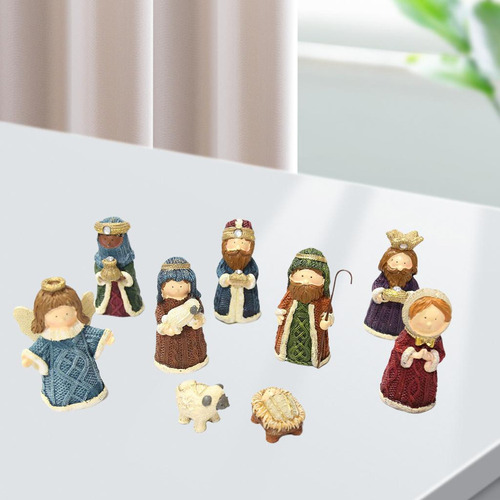 De Pesebre De Nacimiento De Cristo, 10 Piezas, Figura De