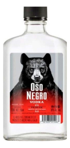 Paquete De 3 Vodka Oso Negro 200 Ml