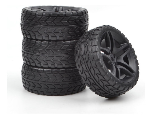 Conjunto De 4 Pneus De Borracha Rc Com Atualização De