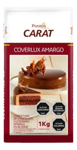Cobertura Chocolate Puratos Coverlux Amargo En Barra 1kg