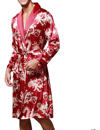 Vestidos Kimono De Satén De Seda Para Verano Y Otoño