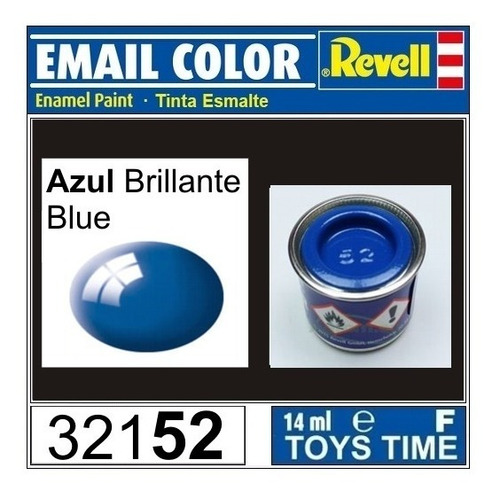 Imagen 1 de 6 de Pintura Revell Enamel Brillante Color 321 52 Azul Blue