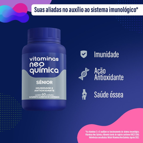 Kit 6 Vitaminas Neo Química Sênior 60 Comprimidos - Cosmed