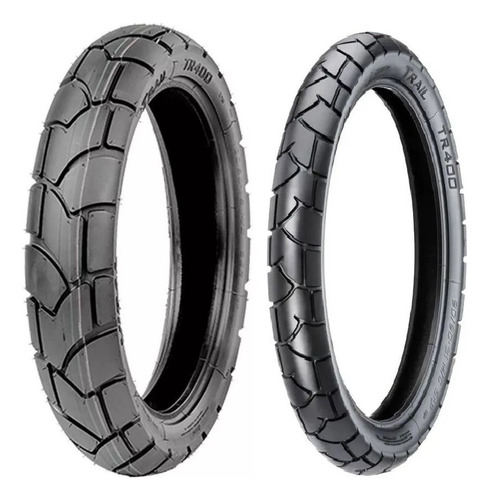 Kit Pneu Nxr Xtz Bros Tr400 Vipal 110-90-17 + 90-90-19