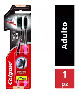 Cepillo de Dientes Colgate Slim Soft Black 2 piezas