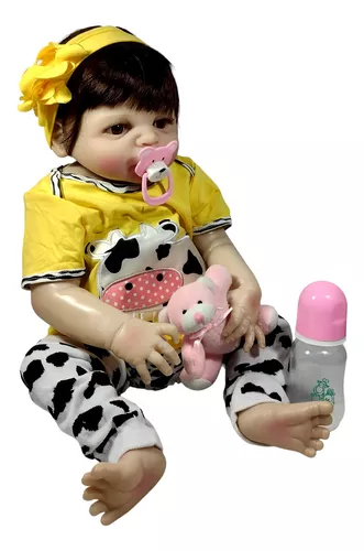 Boneca Bebê Reborn Alice Menina Realista de Silicone – Winbee do Brasil