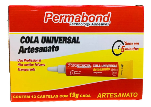 Cola Universal Artesanato 19g - Kit Com 15