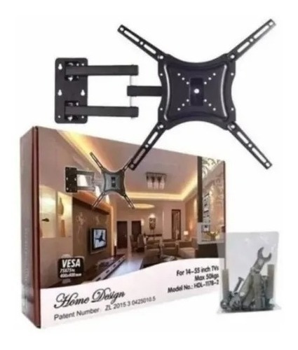 Soporte De Tv Lcd Con Brazo De 14 A 55 + Accesorios 50kg