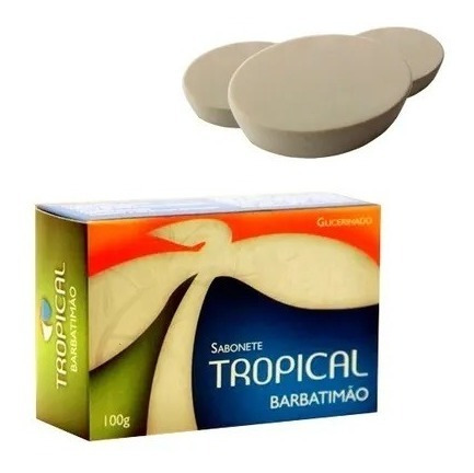 36 Unidades Sabonete Tropical De Glicerina Barbatimão 100g