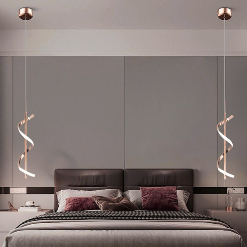 Luminária Pendente Led Moderna Onda Infinito Quarto Banheiro