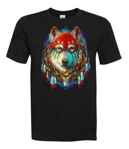 Polera Niño - Indian Wolf - Diseño 100