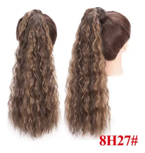 1b# Cabello Fibra Natural Cola Extensiones Pelo Peluca