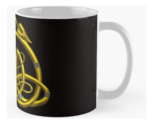 Taza Gold Hyper Dragon, Nudos Celtas Con Piedras Preciosas C