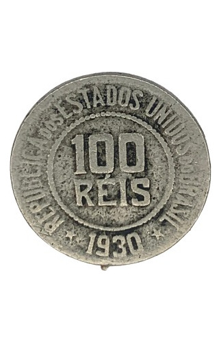 Moeda De 100 Réis De 1930 V084 Km#518 - Mbc (Usado)