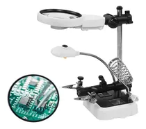 Comprar Lupa Para Soldar Y Reparaciones Con Tenazas Y Luz Led  