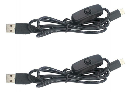 2 Cables Adaptadores De Corriente De 5 V, 3 A, Usb A C, Cabl