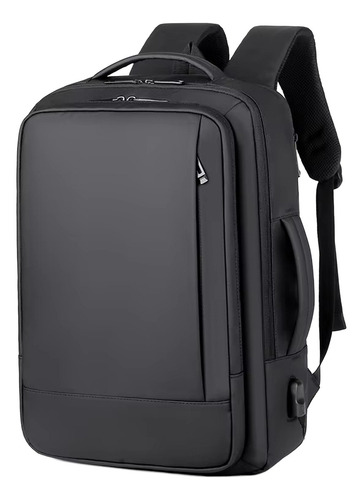 Mochila Ionify Urbana Smart Puerto Usb Impermeable Viaje Color Negro Diseño De La Tela Liso
