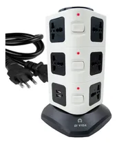 Comprar Tomada Elétrica Vertical 4 Saídas Universais 2 Usb 2500w Cor Branco