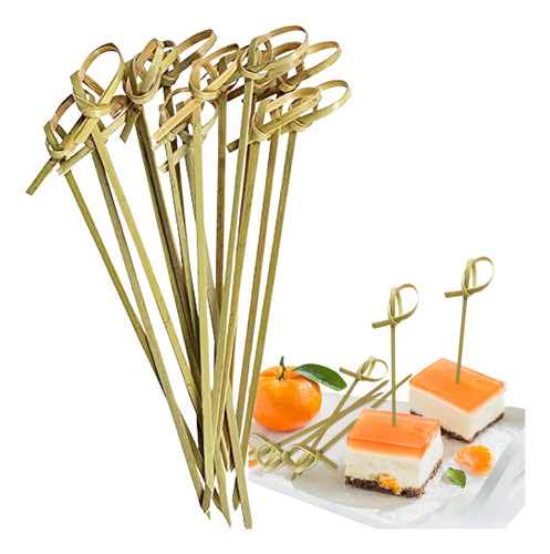 Espeto Bambu Aperitivo Decorativo Festas Nó 15cm Com 150 Uni Espeto Aperitivo Com No