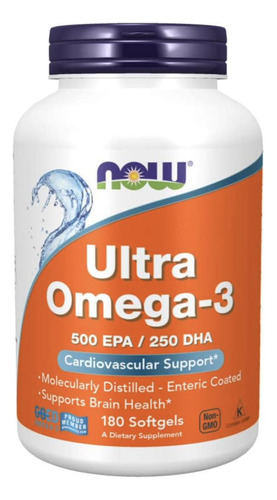 Now Ultra Omega-3 Fish Oil 180caps Blandas