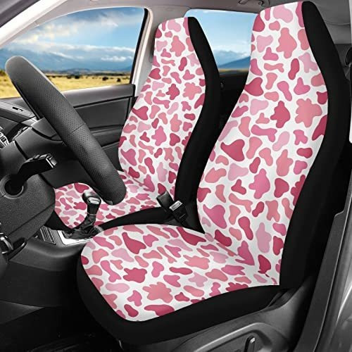 Coldinair Hot Pink Cow Print Car Seat Fundas Front Znfyy